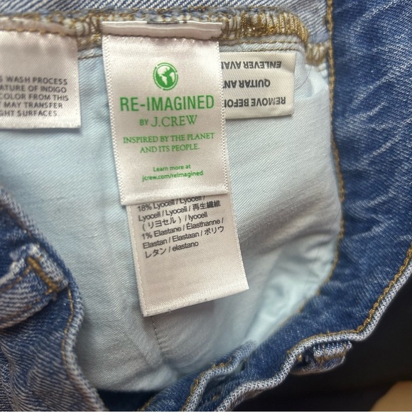 J.Crew Demi Boot Crop Jeans Button Fly Blue size 28 - Picture 8 of 11